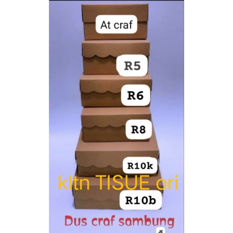 

Dus nasi box craf R10,,R 8 tutup pisah dan sambung