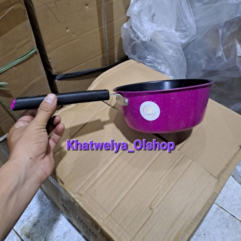 TEXANIA • Panci Susu 20 CM Enamel Teplon Anti Lengket Warna PINK