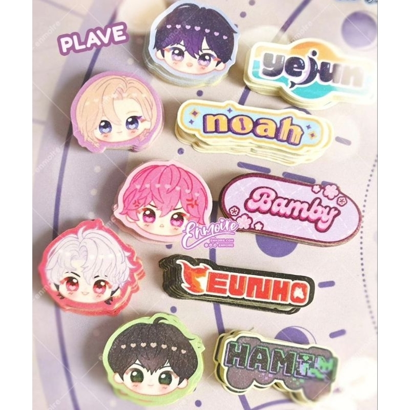 

Plave glitter sticker (icon/text) Yejun, Noah, Bamby, Eunho, Hamin