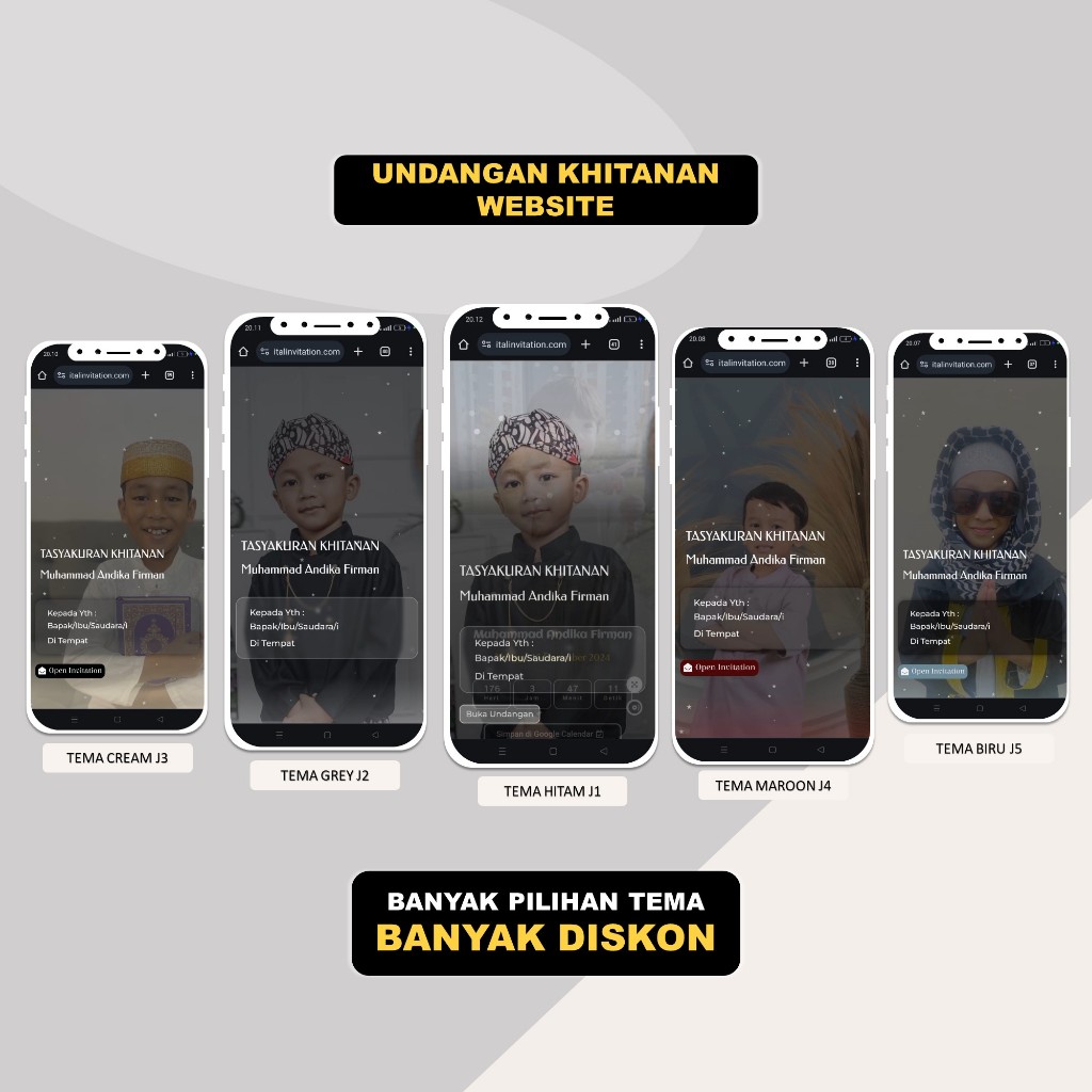 Undangan Digital Website Tasyakuran Khitanan / Khitan Exclusive