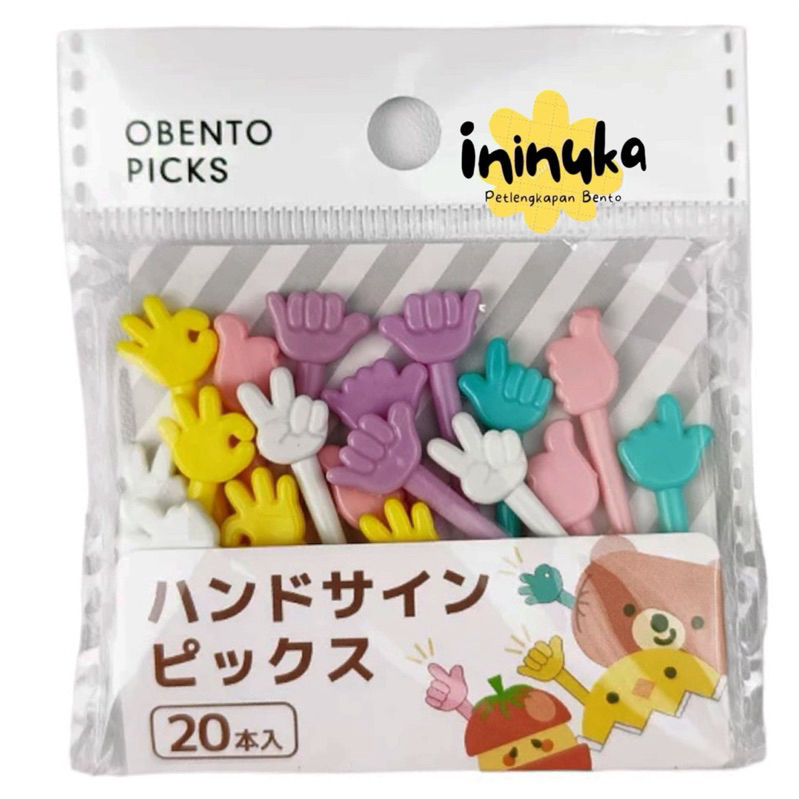 Bento Food Pick Hand Pick Tusukan Bento Perlengkapan Bekal Anak