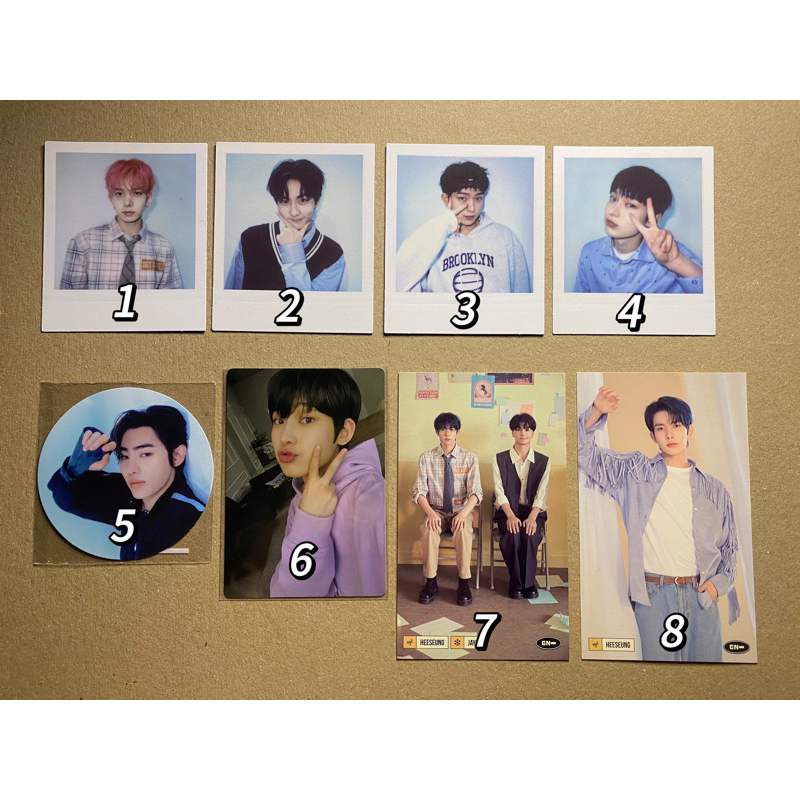 HEESEUNG JUNGWON SUNOO SUNGHOON ENHYPEN GGU GGU 2023 POLAROID 2024 CIRCLE CARD CC MEMBERSHIP CARD MP