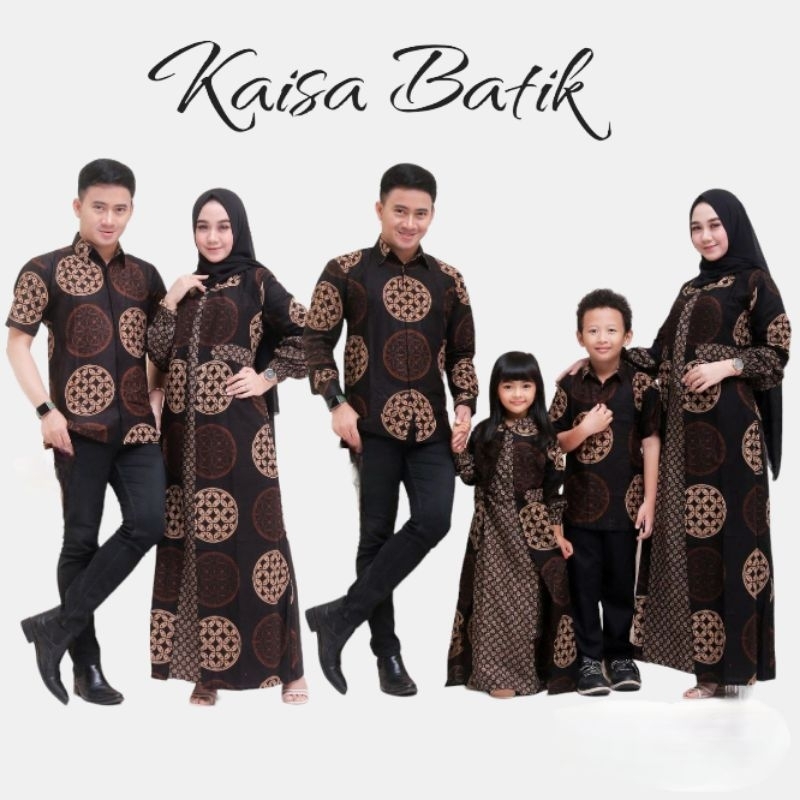Baju Batik Couple Sarimbit Keluarga Gamis Kemeja Anak | Seragam keluarga untuk lebaran