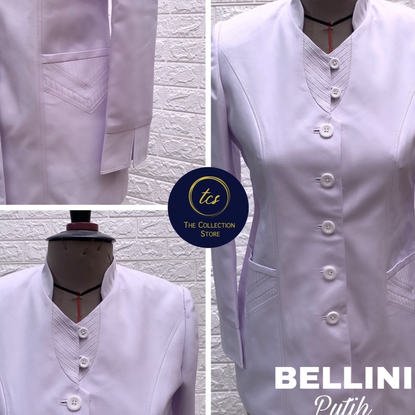 Limit BLAZER BELLAGIO SERAGAM PUTIH PNS DINAS BLAZER GURU JAS PUTIH