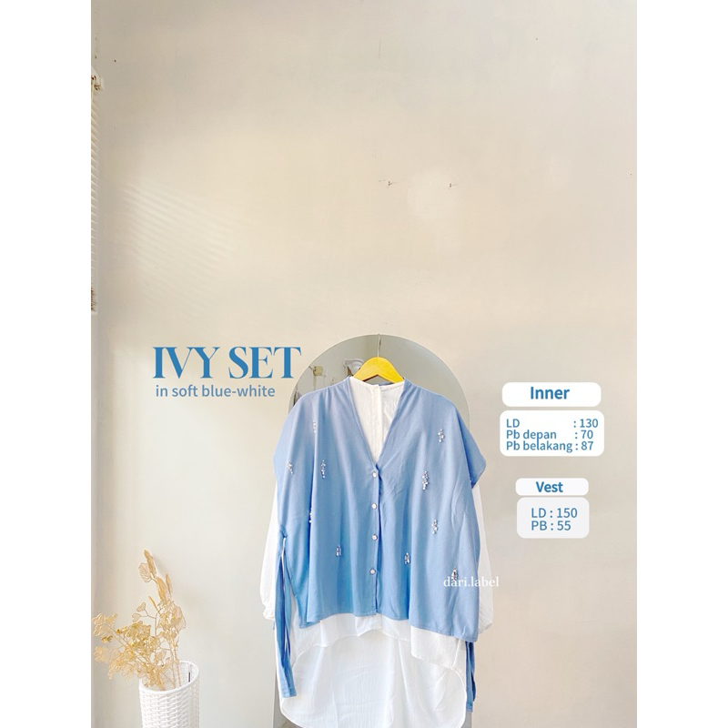 IVY SET | blouse rompi | atasan wanita | baju wanita