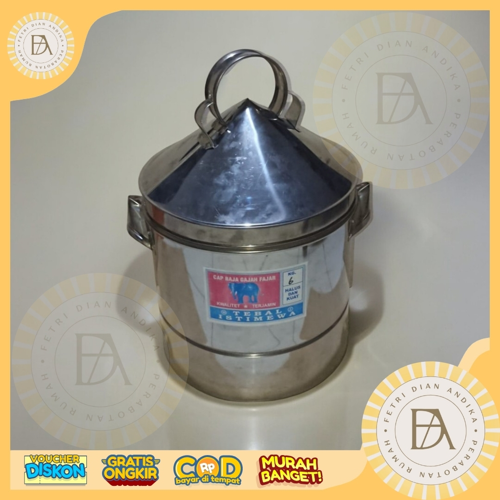 Panci Kukus Dandang Stainlis Sabluk 5 KG 6 KG