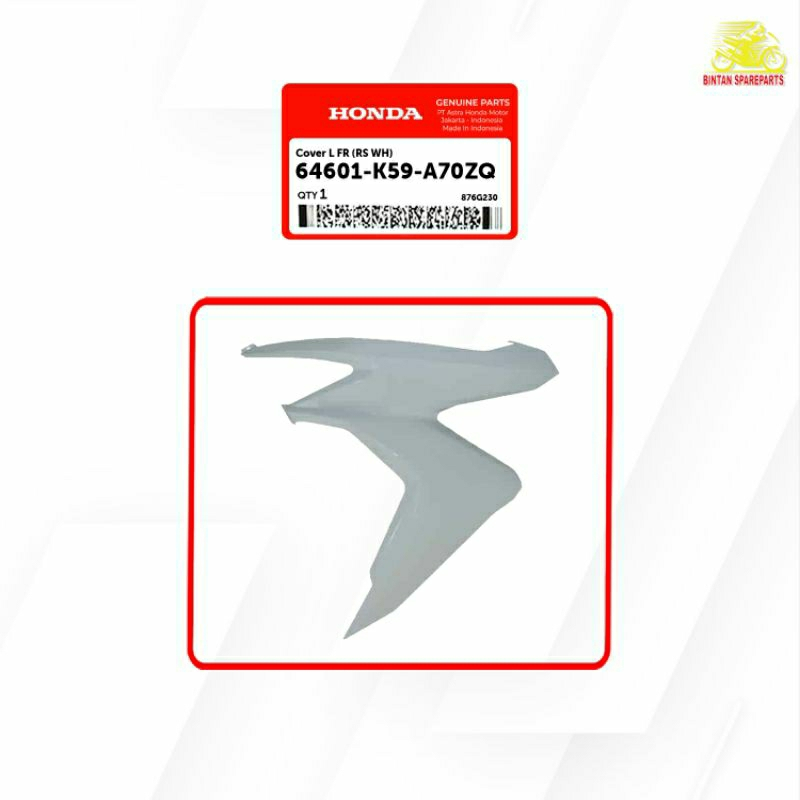 Cover Kiri Depan Putih Cover L FR (RS WH) 64601 K59 A70ZQ