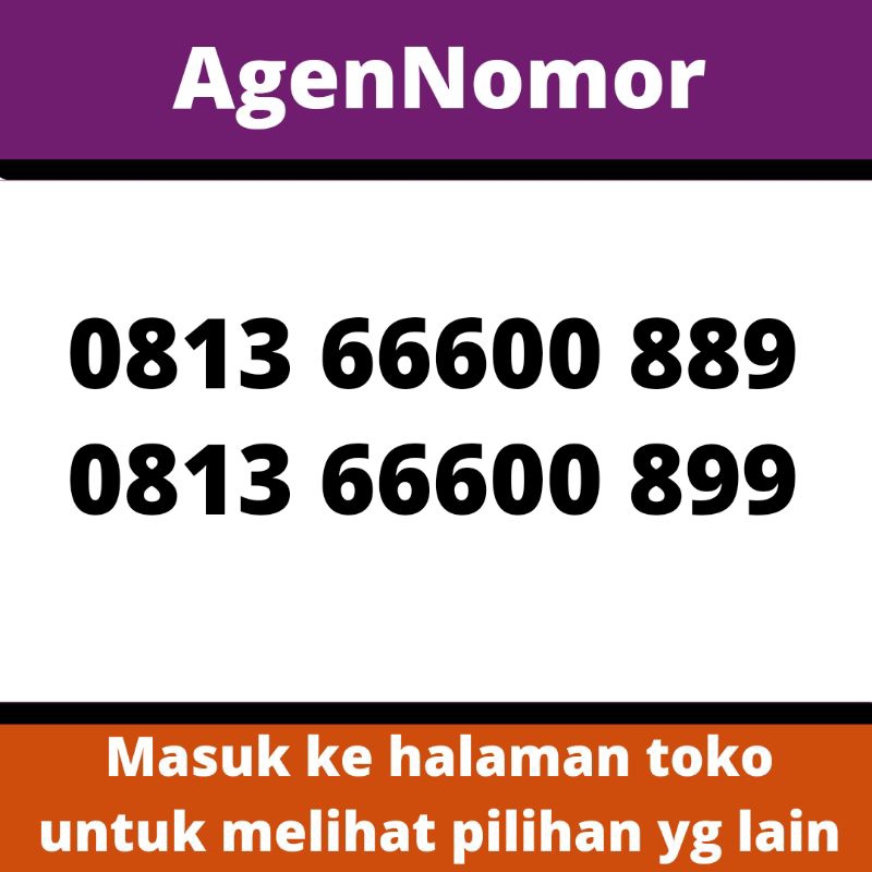 kartu perdana simpati telkomsel 0813 666 00 899 nomor cantik isi ulang pra bayar 4G 5G
