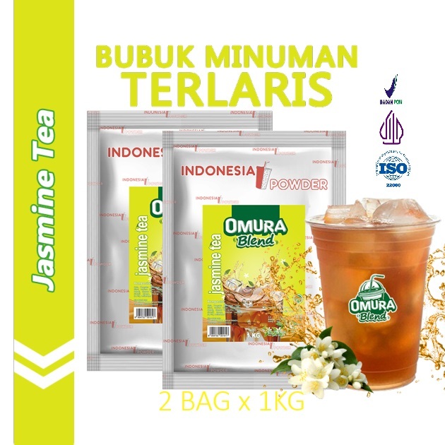 

[Bundle 2Bag x 1Kg] Rasa Jasmine Tea Bubuk Minuman Premium Merk Omura Blend (Mix Gula)