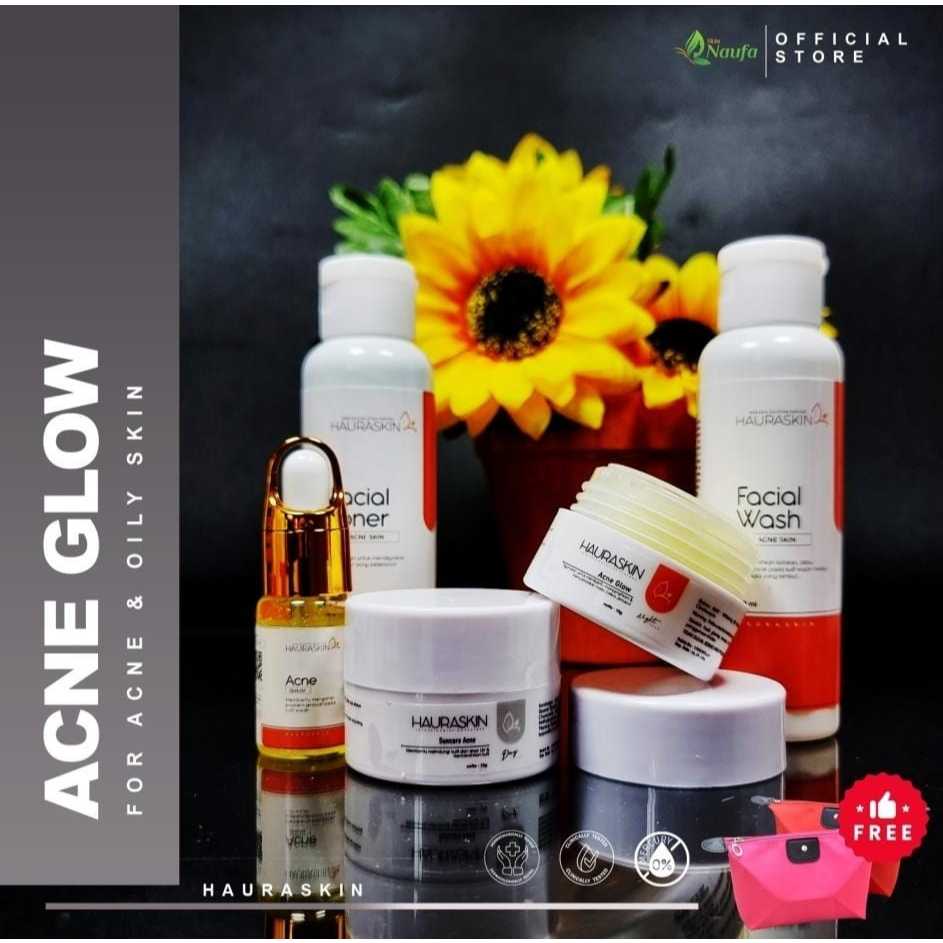 Hauraskin Acne Glow Paket Lengkap Solusi Jerawat Dan Noda Bekas Jerawat Menjadikan Glowing