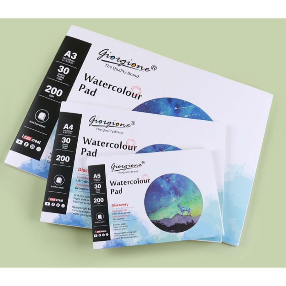 

Giorgione Watercolor Paper Pad A3A4A5 Kertas Watercolour Pad 2 gsm u YL9