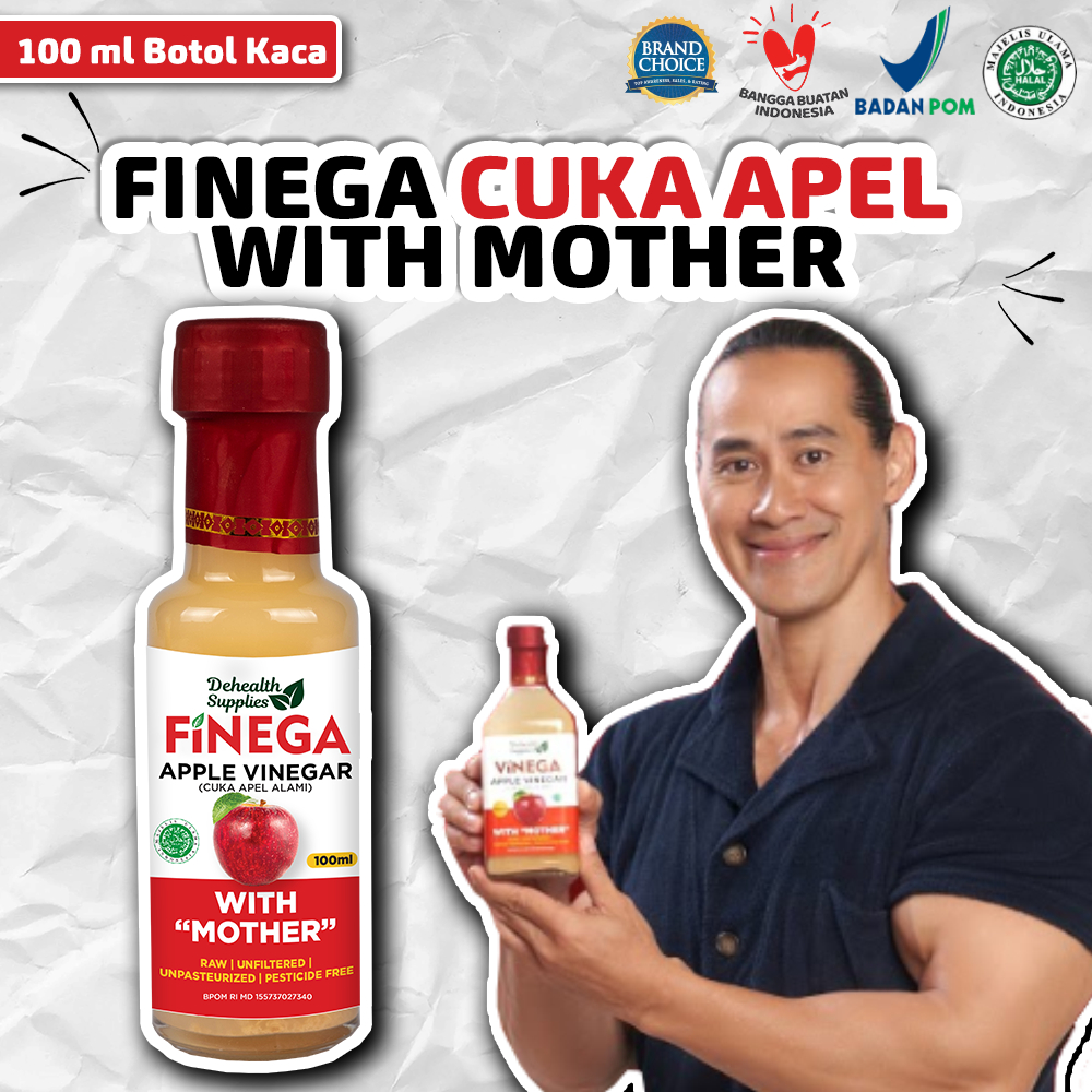 

Finega Cuka Apel 100 Ml Dehealth Supplies Kaca With Mother Vinega Apple Vinegar Cider Alami Asli