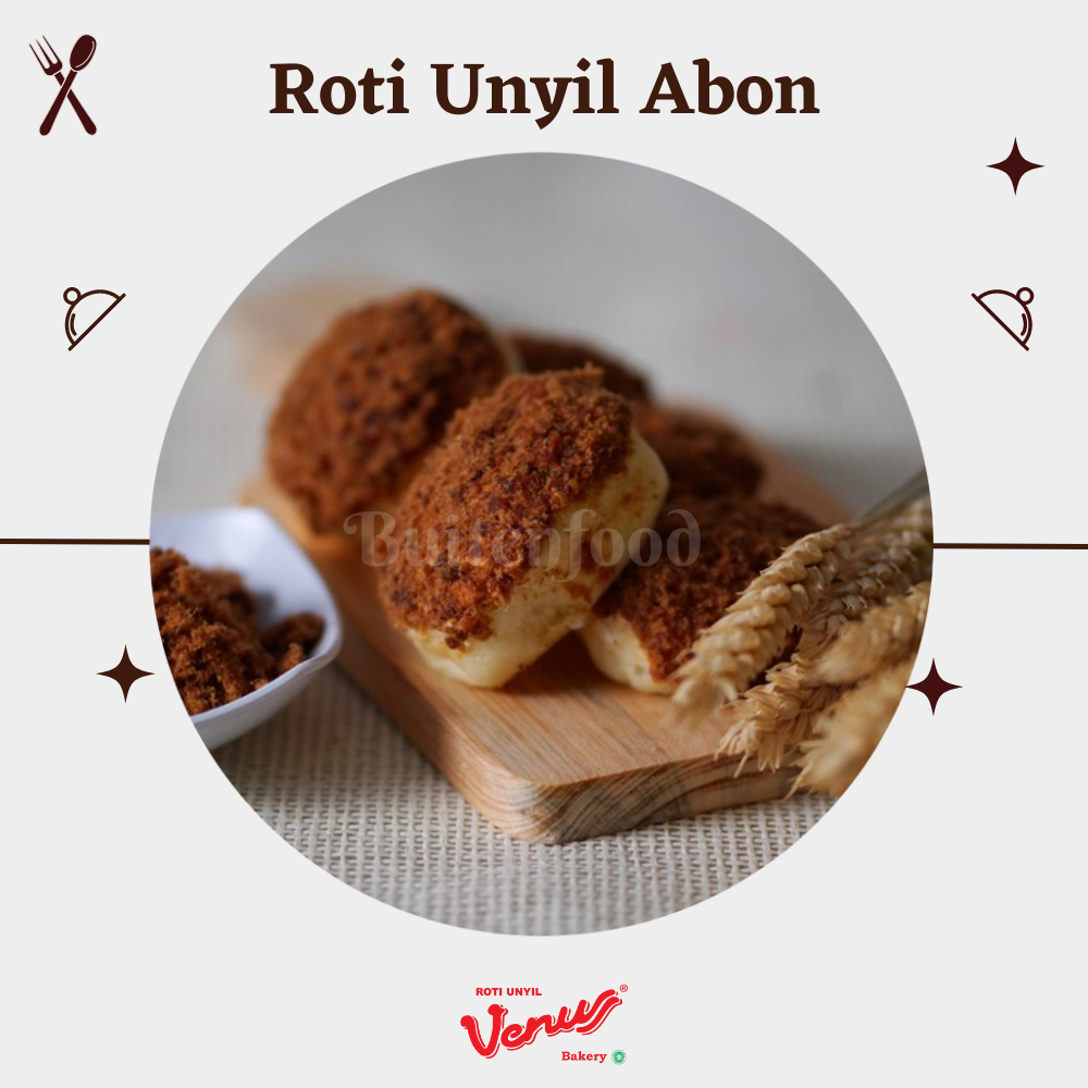 

Roti unyil venus khas bogor rasa abon gurih asin cemilan nikmat teman santai untuk ngopi