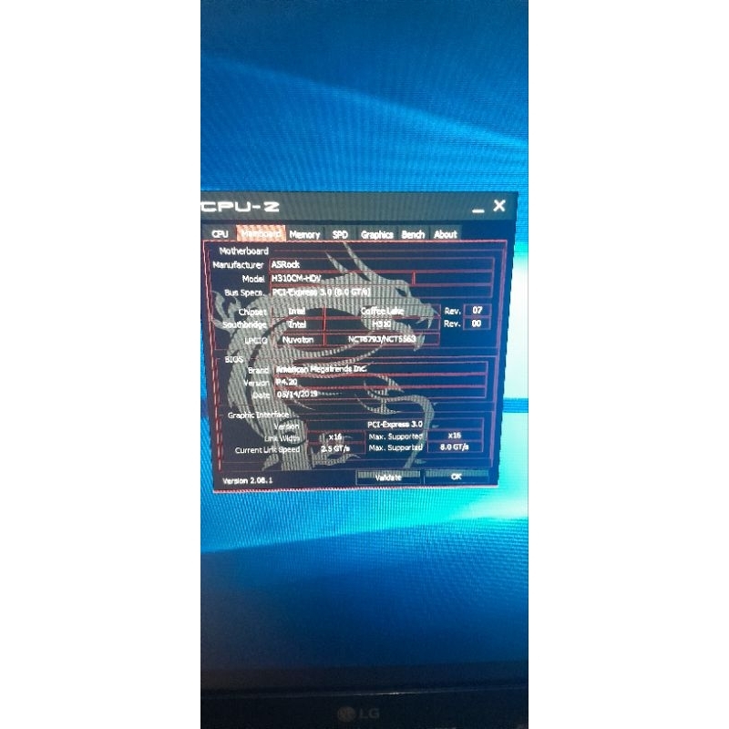 mobo asrock H310 dan processor G5400