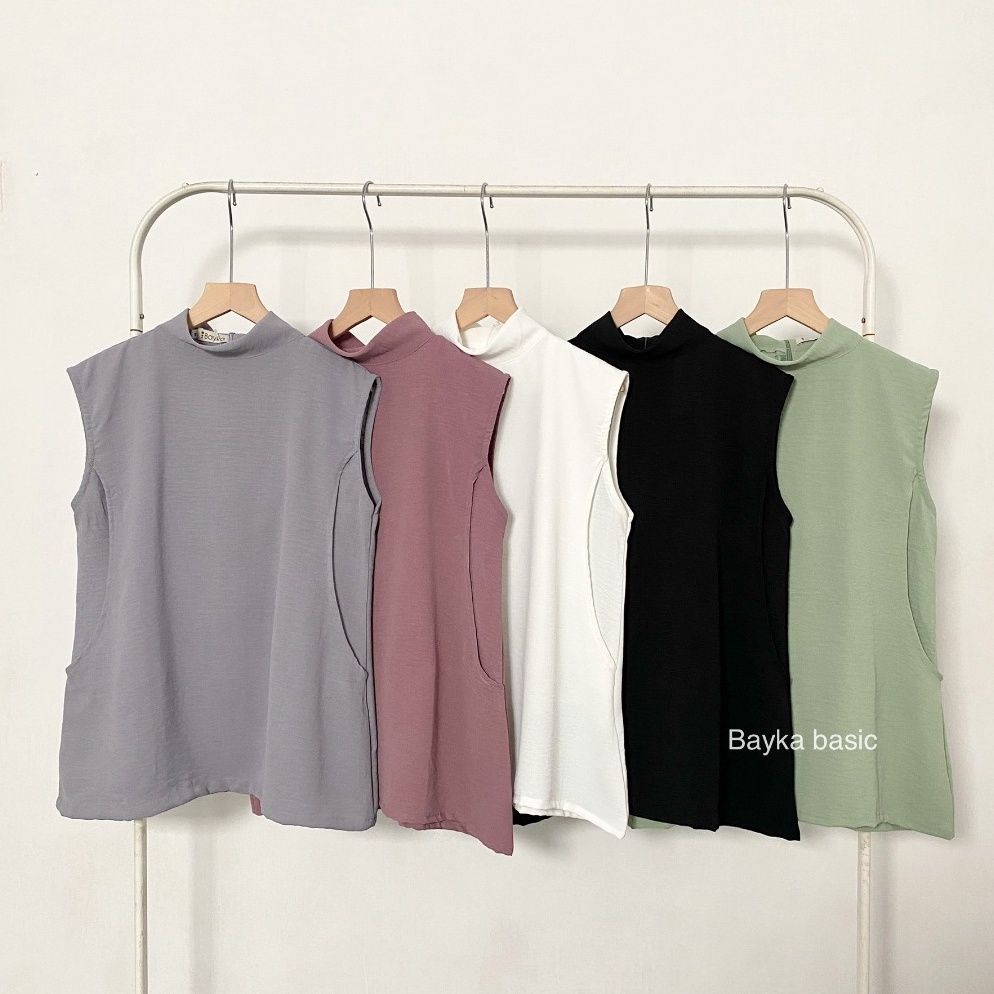 KODE G1B8 Inner Busui Tanpa Lengan Turtleneck  Atasan Busui Dalaman Baju Menyusui Bumil Bukaan Sampi