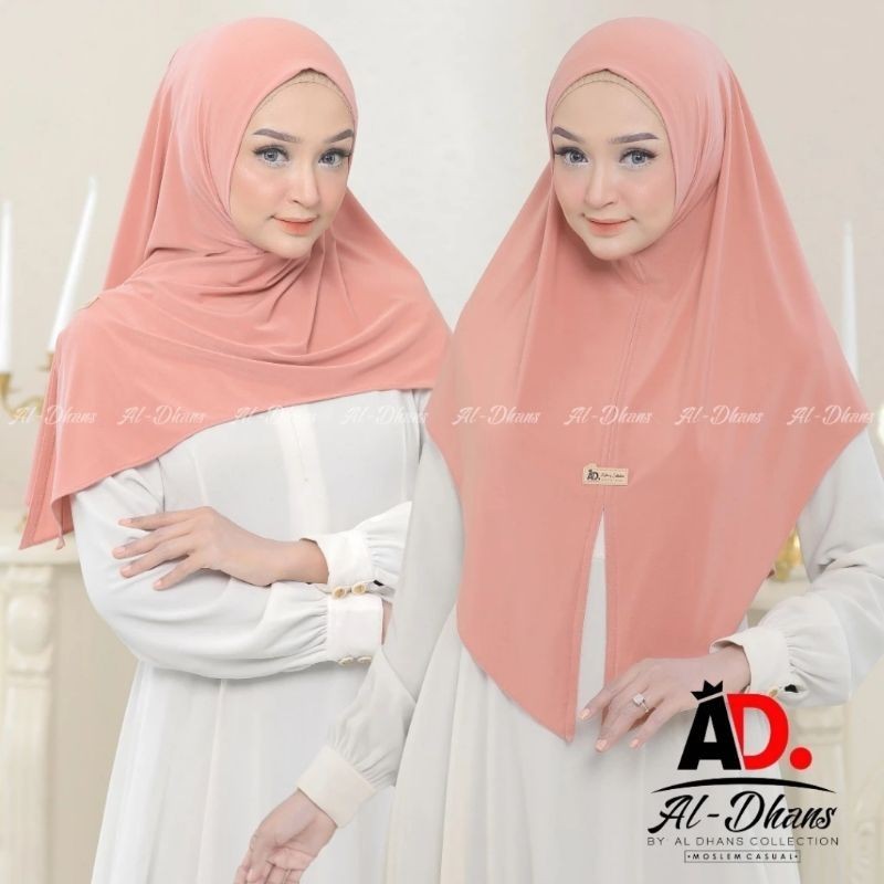 277 Bergo Sabiya Ori Aldhans || Hijab Daily Non Pad Jersey || Jilbab Instan Belah Tengah Al Dhans