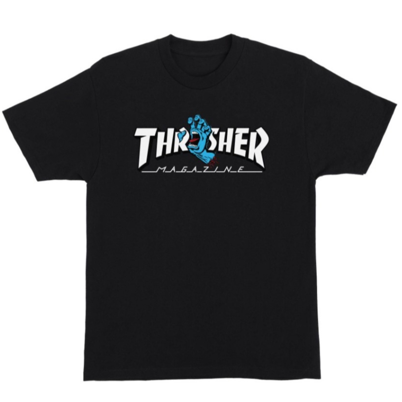 Thrasher x Santa Cruz skateboard tshirt basic tshirt
