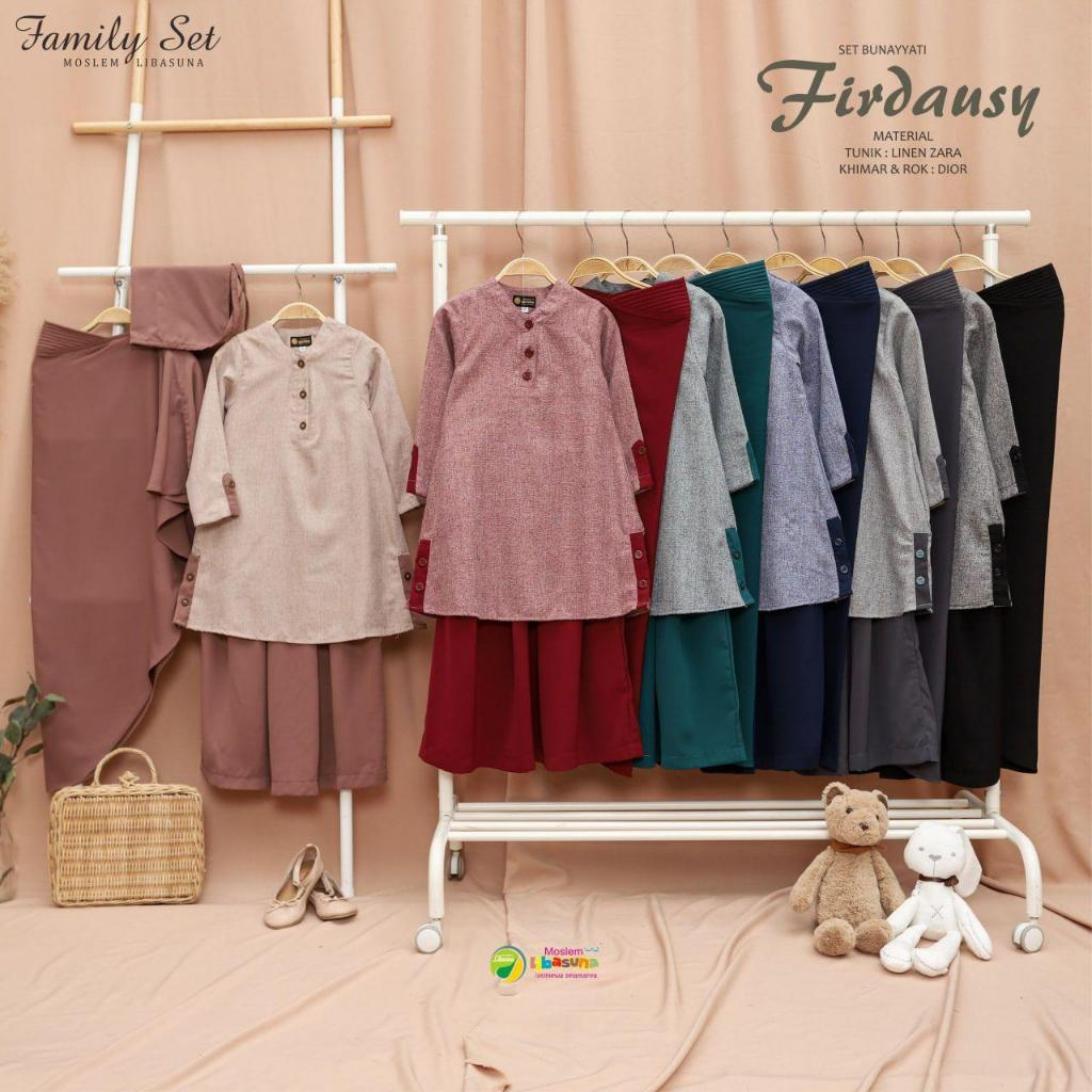 Firdausy Kids Set Gamis by LIbasuna / Gamis Couple ibu dan anak / Gamis Cantik / Gamis Anak / Moslem