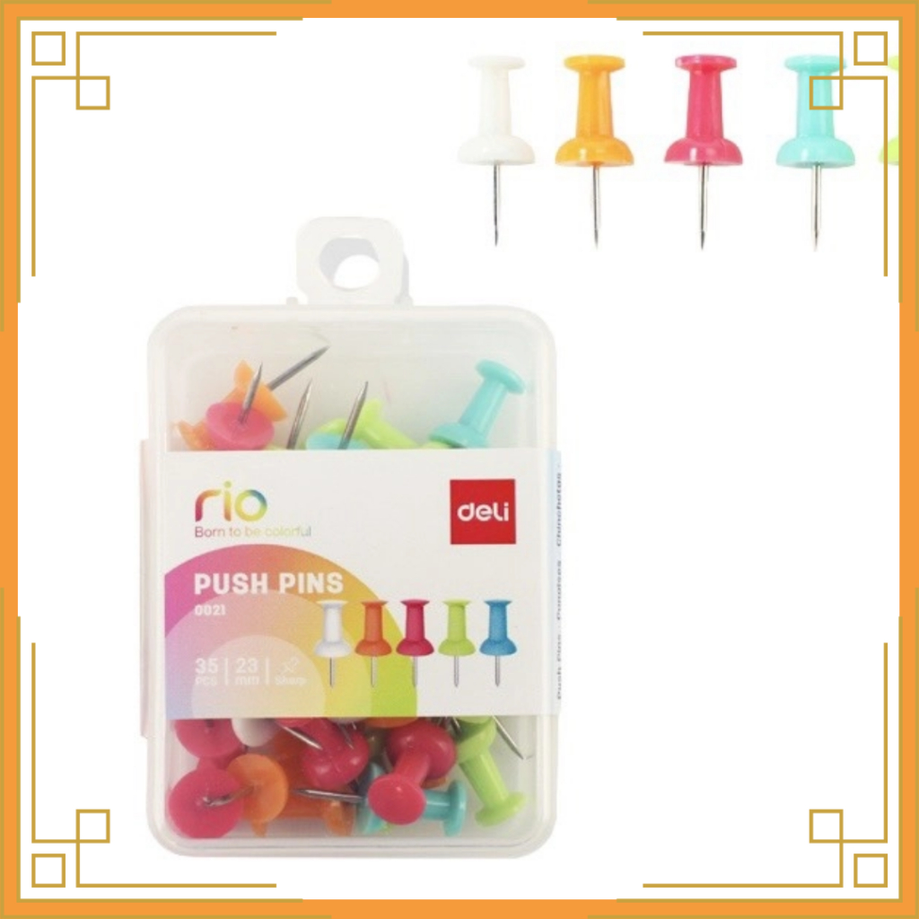 

DELI Push pins warna 0021