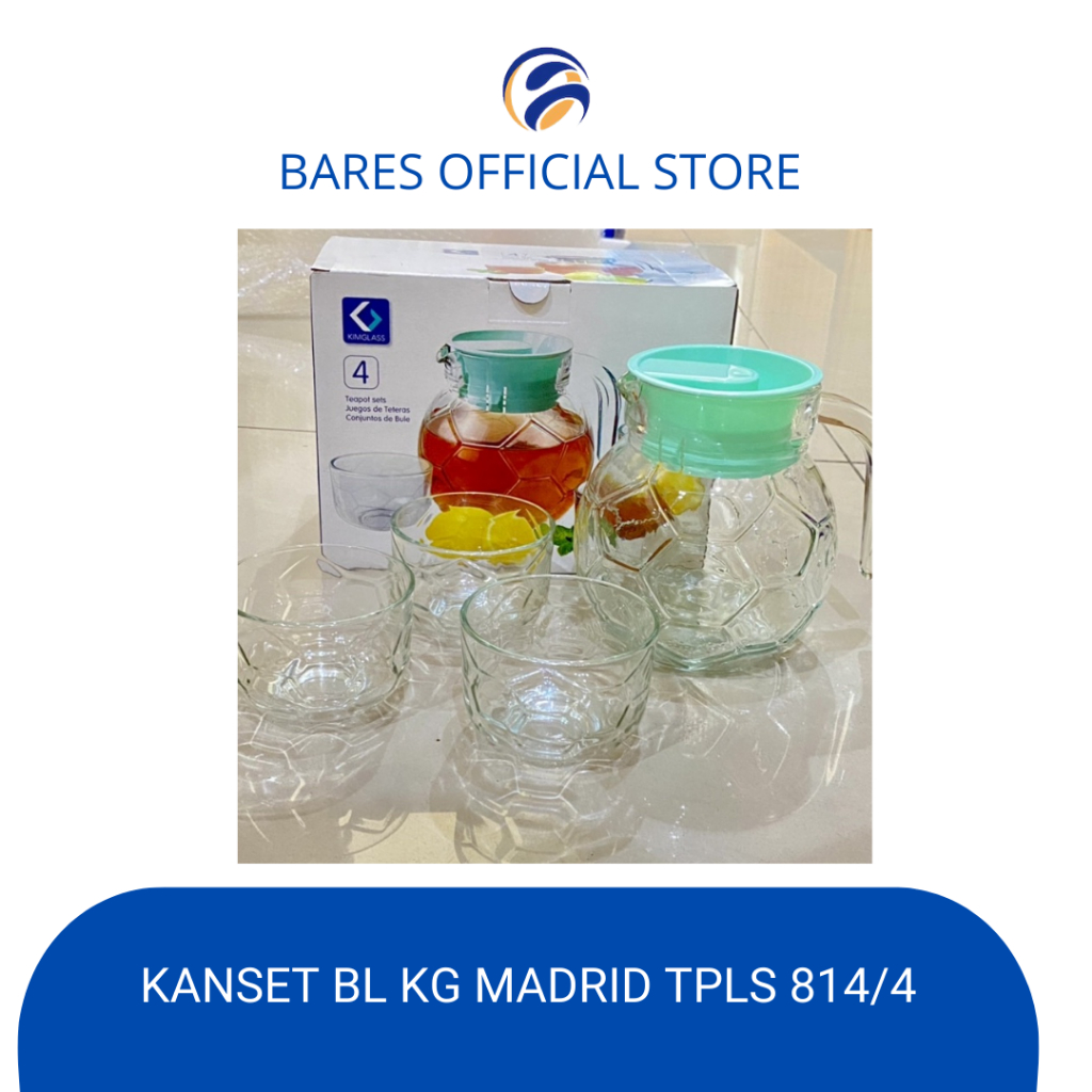 Set pitcher 4 in 1 bola rio kimglass dus kado Kanset Kaca  MADRID TPLS 814/4