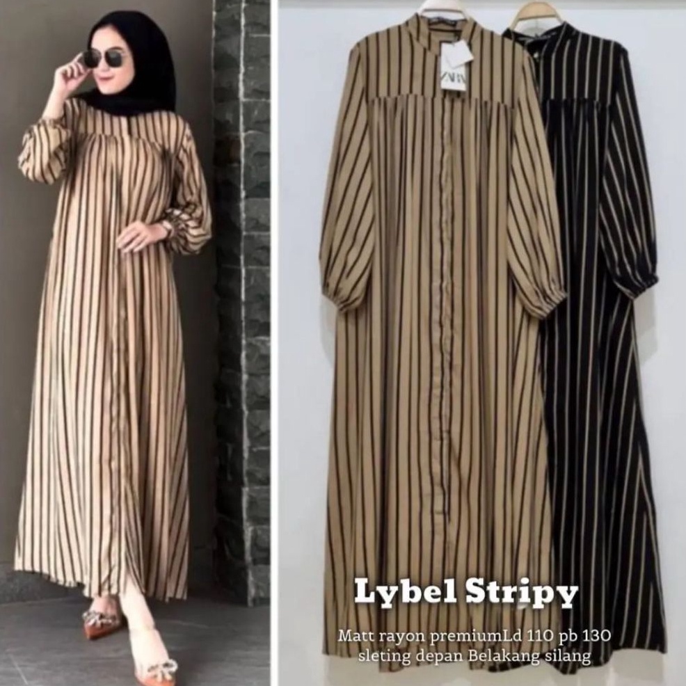 KODE E69Q TERBARU  LYBEL STRIPY  LYBEL MIDI SALUR  LYBEL MIDI RAYON  LYBEL MIDI DRESS