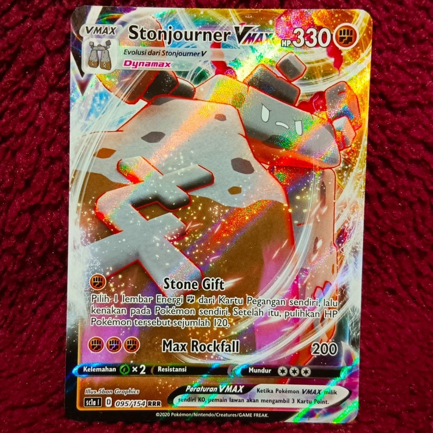 Stonjourner VMAX v max RRR sc1a - Pokemon TCG Indonesia foil holo
