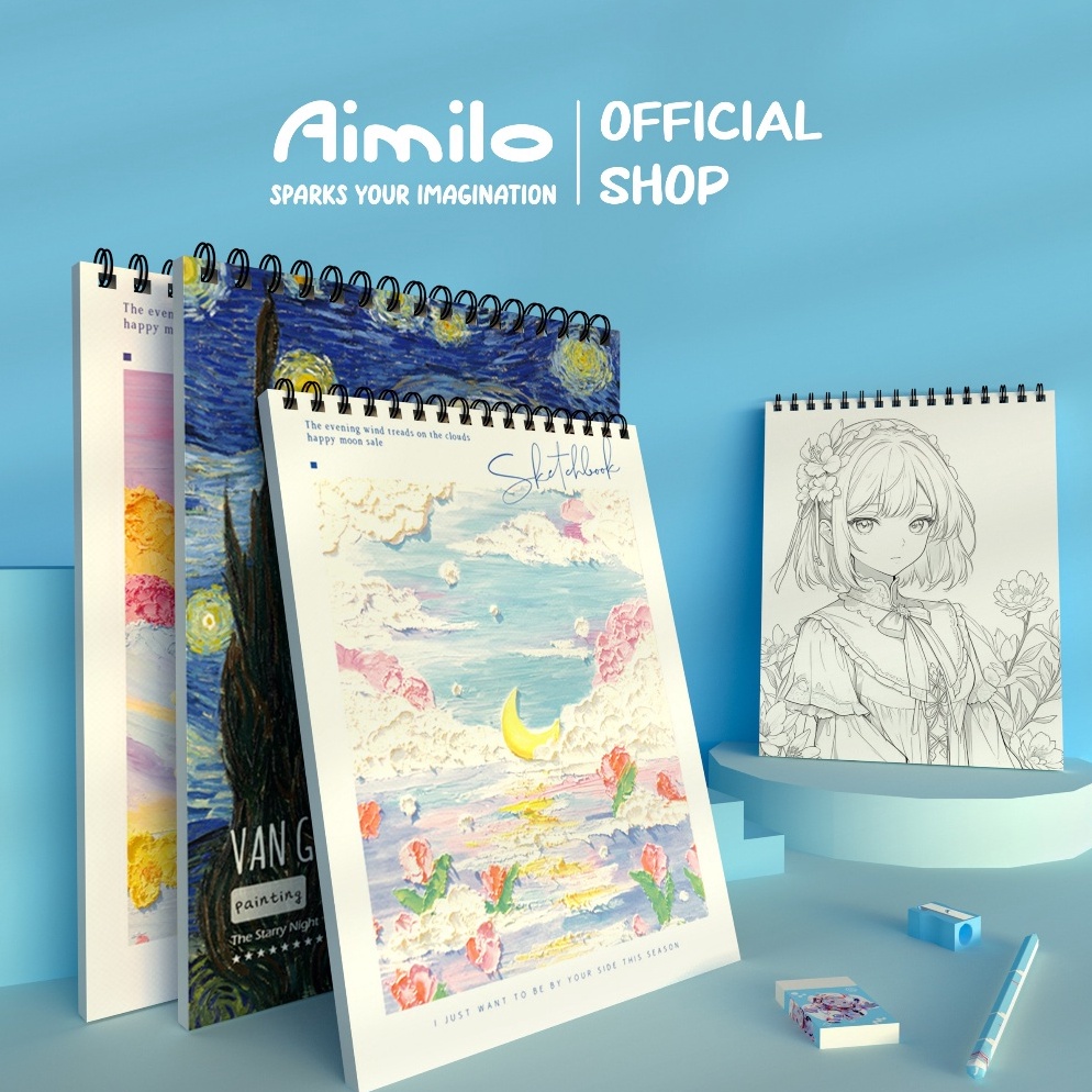 

Harga Grosir READY Aimilo Sketchbook A4 Aesthetic Buku Gambar Vertikal Jilid Spiral 45 Lembar9 Halaman