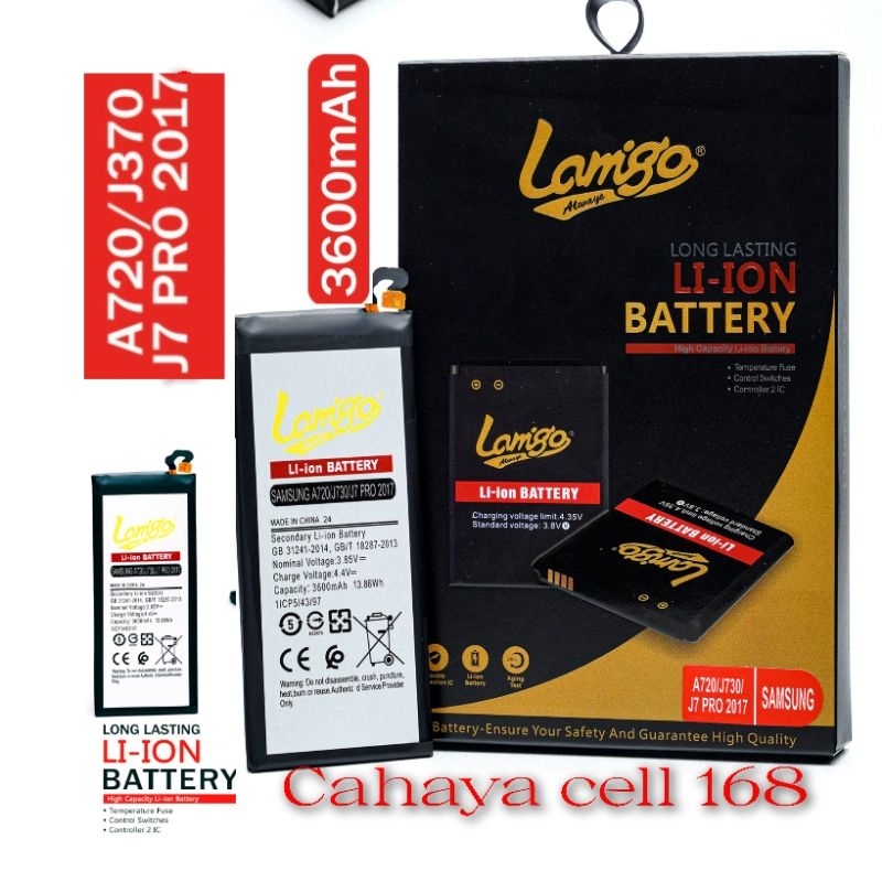 BATERAI LAMIGO SAMSUNG A720/J730/J7 pro 2017 DOUBLE POWER DUAL IC