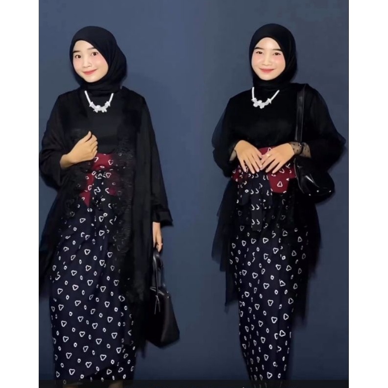 KODE K2W Rara rok atau kain lilit batik katun cap handmade merah putih