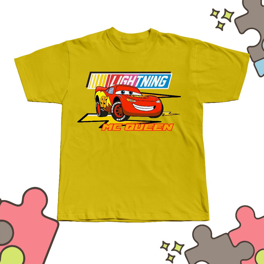 Upsilon Cars Mc Queen//kaos anak distro