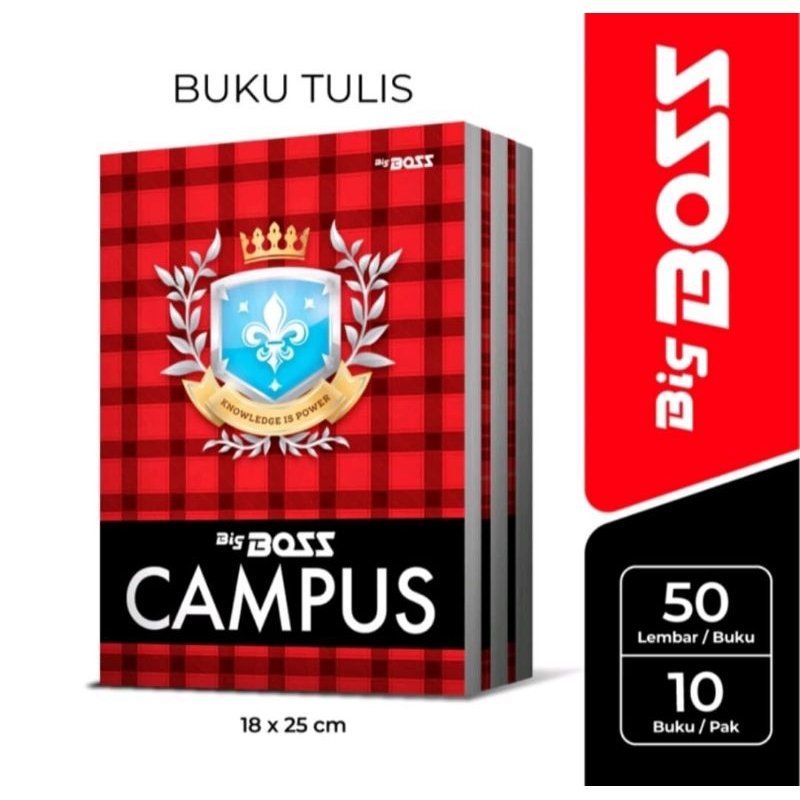 

BUKU TULIS BIG BOSS CAMPUS 50 LEMBAR 10 BUKU