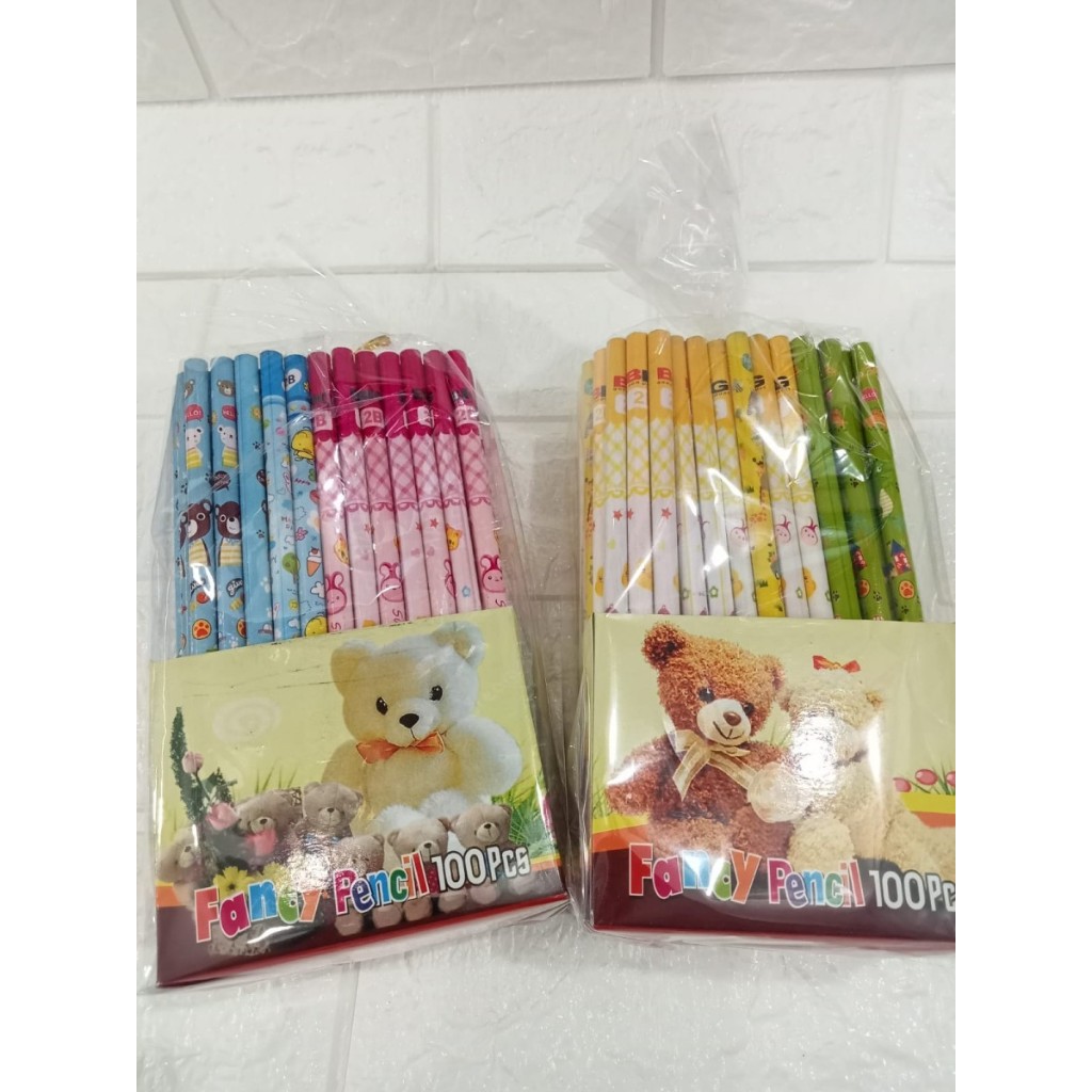 

PENSIL 2b fanci isi 100 pcs pensil kayu karakter