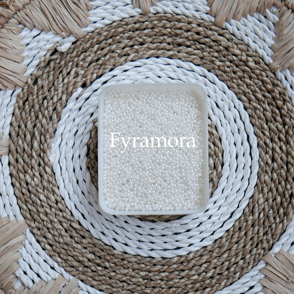 Manik manik Mutiara Sintetis Mutsin Ringan Mutiara Imitasi Bahan Kerajina  3mm