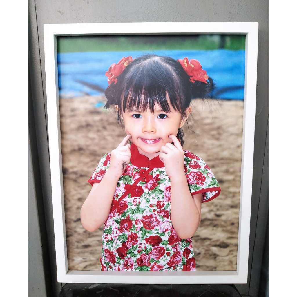 Paket Cetak Foto + Frame Blok Putih 12R ( 30 x 40 )
