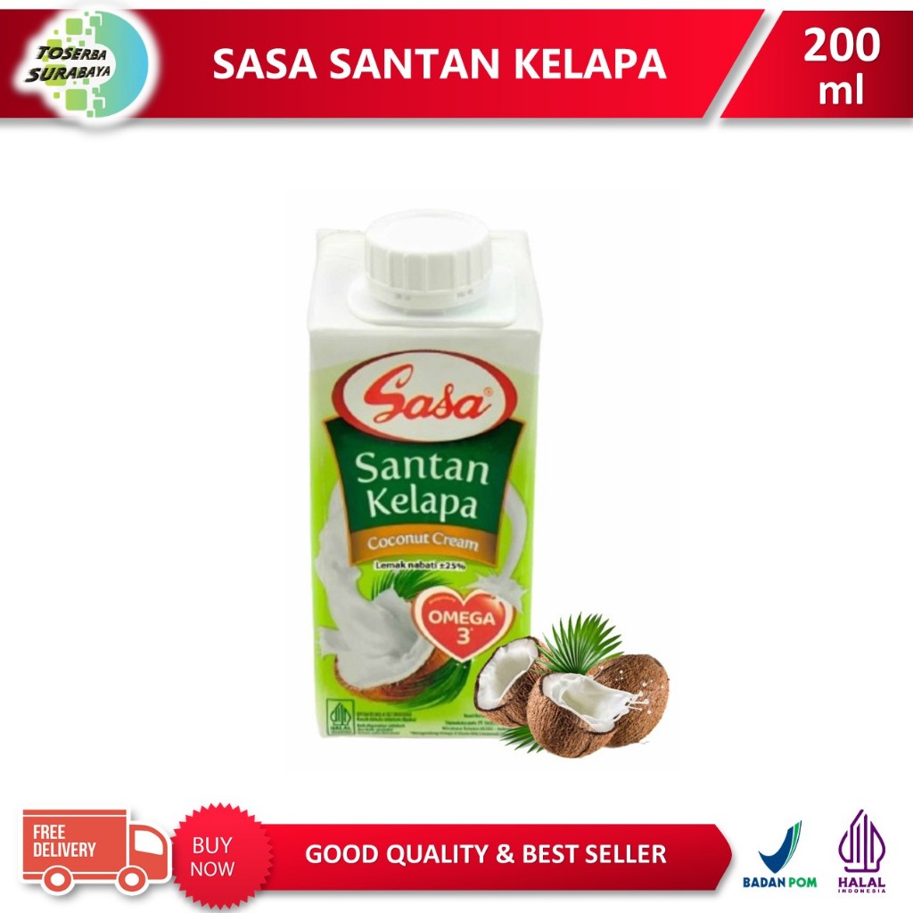 

SASA SANTAN Kelapa Kemasan 200ml - Kemasan Baru
