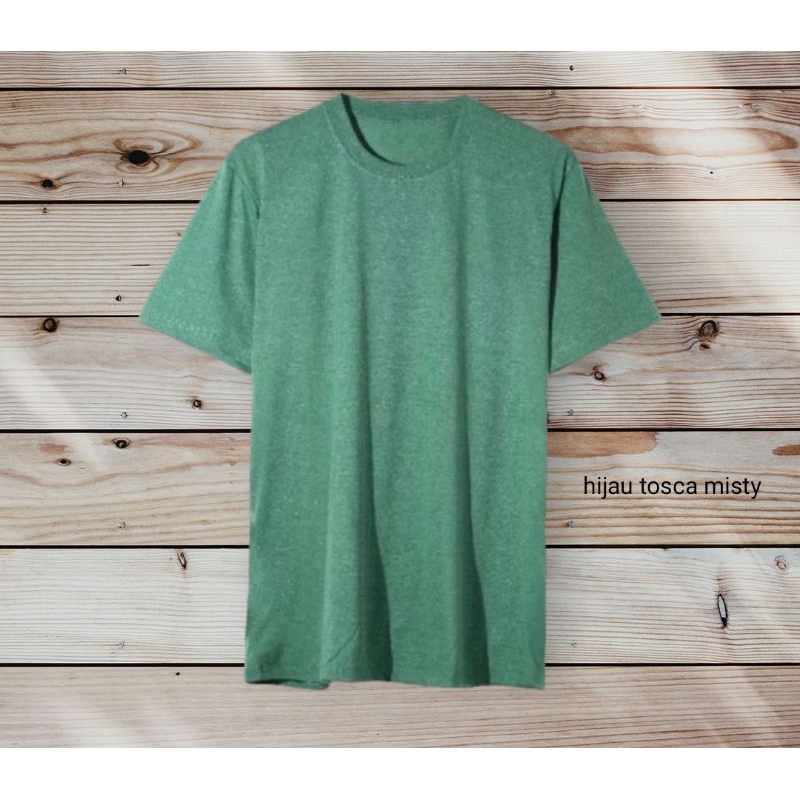 kaos polos dewasa hijau tosca misty