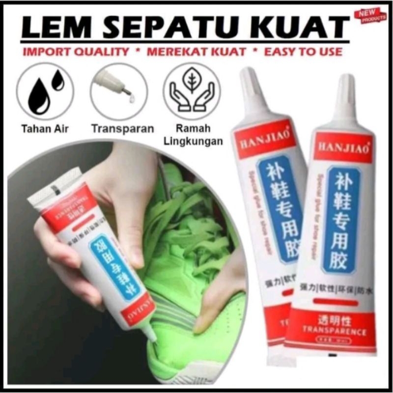 

(new) Lem Perekat Sepatu HAN JIAO 60ML Super Kuat / Cairan Penambal Sol Sepatu Sandal