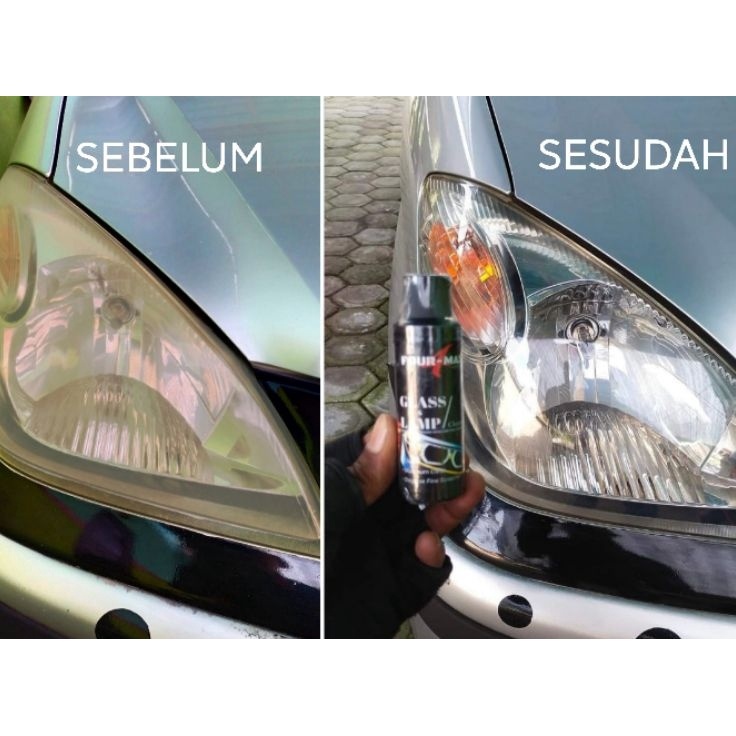 GLASSLAMP CLEANER PEMBENING MIKA HEADLAMP MOBIL FOURMAX