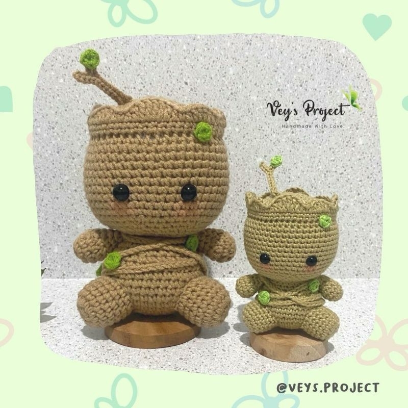 Boneka Rajut Groot Marvel - Groot Amigurumi