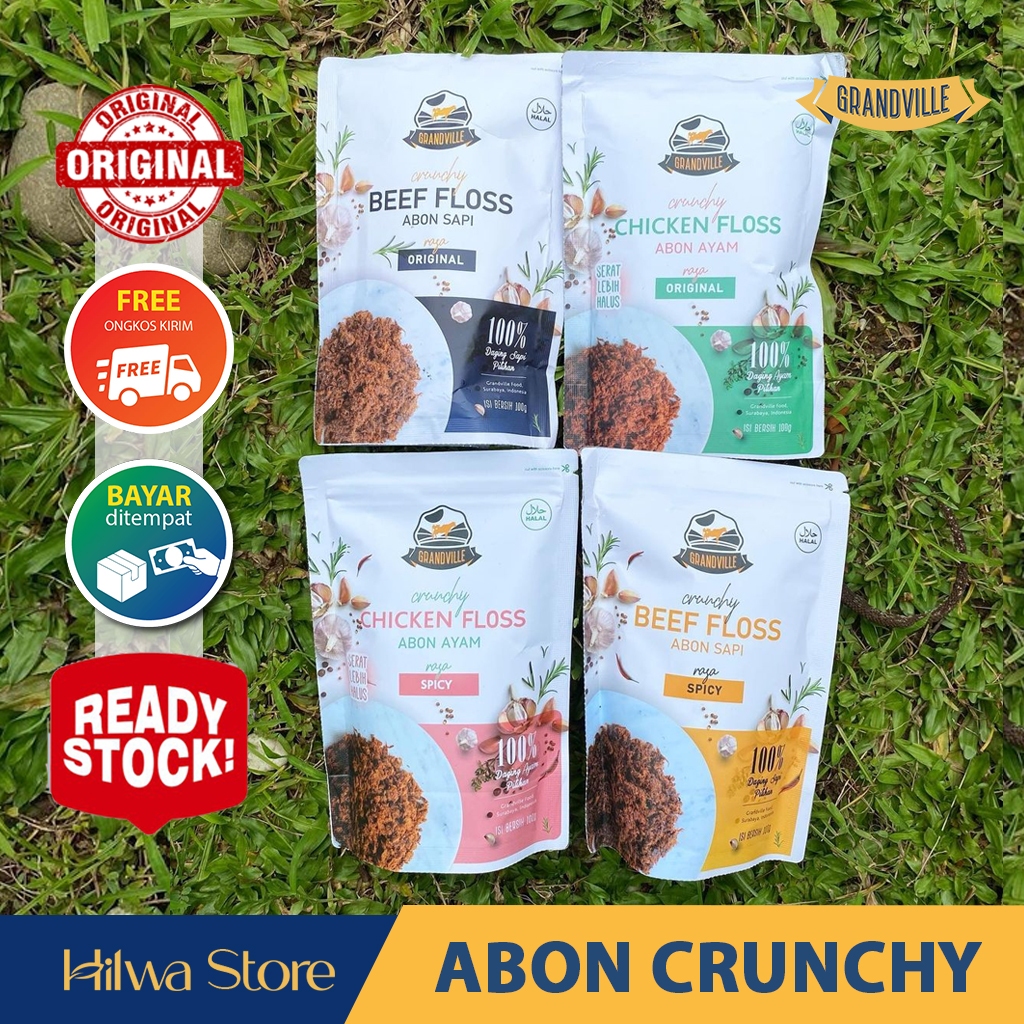 

GRANDVILLE ABON CRUNCHY - ABON CIPUNG | AYAM ORI & SPICY - IKAN ORI & SPICY - SAPI ORI & SPICY