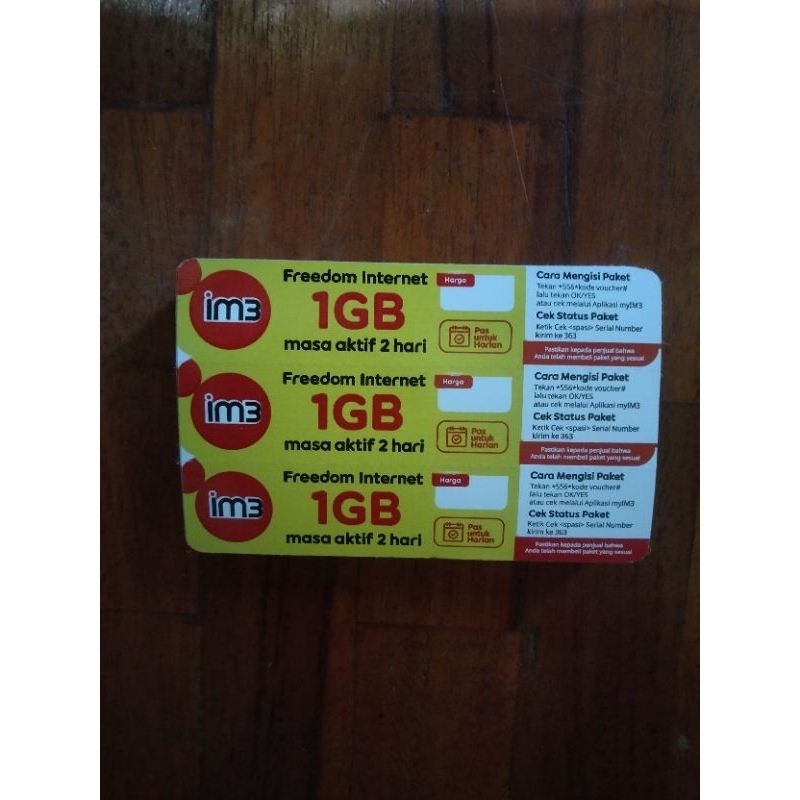 Paket data 1gb 2 hari indosat