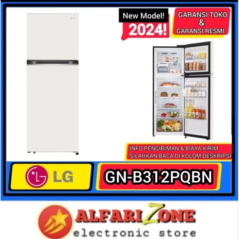 LG GNB312PQBN KULKAS 2 PINTU LG PUTIH BEGIE INVERTER LG GNB312 LG 312PQBN