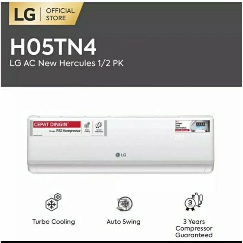 AC LG NEW HERCULES 1/2PK H05TN + PASANG