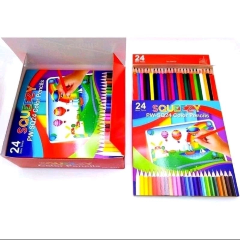 

Pensil Warna Squeezy Set 24 Warna Colour Pencil