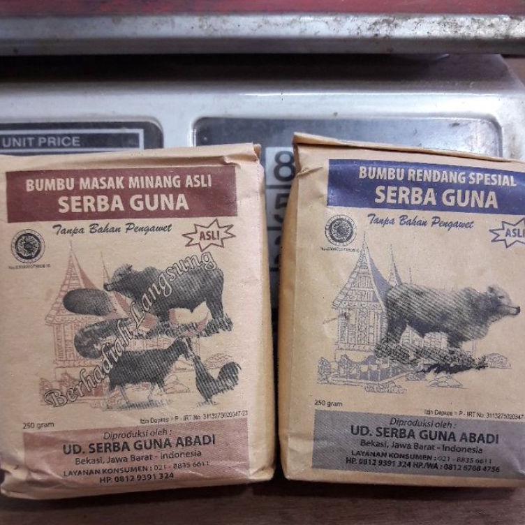 

Terlaku Bumbu Masak Bumbu Gulai Bumbu Rendang Minang Asli Merk Serbaguna P62