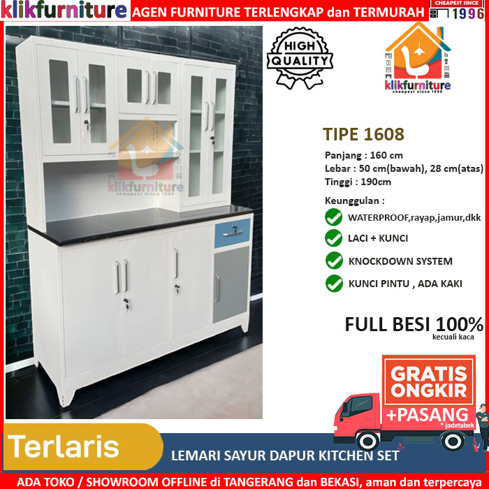 Kitchen Set Besi Lemari Sayur Besi Rak Dapur BESI 1608