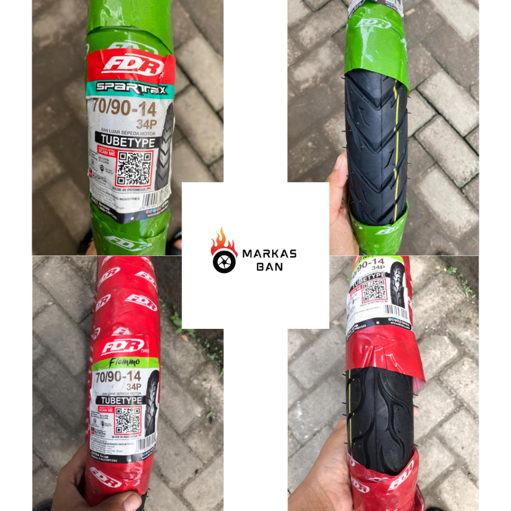 BAN LUAR FDR FLEMMO 70/90 -14 TUBETYPE BAN MATIC NON TUBLESS || BAN LUAR MATIC FDR FLEMMO 70/90-14 T