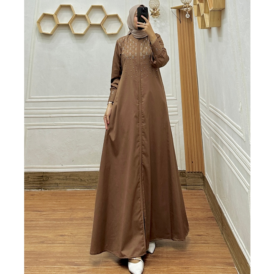 Riandha Gallery - Zayna Dress - Baju Gamis Wanita Model Terbaru -Gamis Abaya  Payet Hikmat by Bayoba