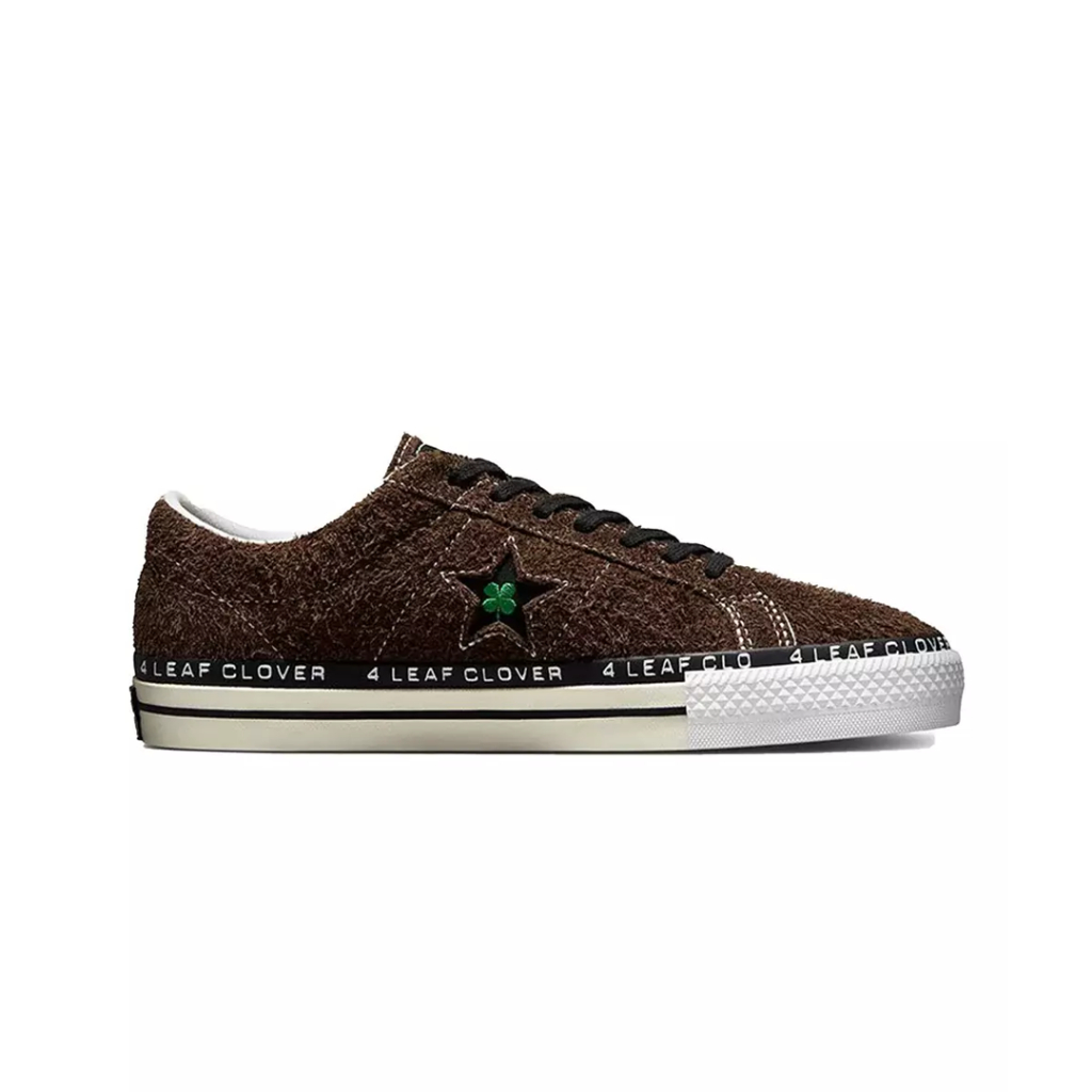 Sneaker Converse x Patta One star pro Low 4 Leaf Clover Brown Olive White Original