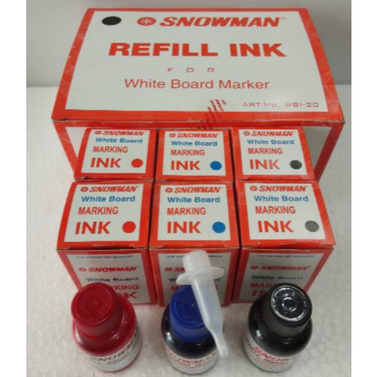 

TINTA SPIDOL WHITEBOARD SNWOMAN / SNOWMAN WHITE BOARD MARKING INK / REFFIL SPIDOL
